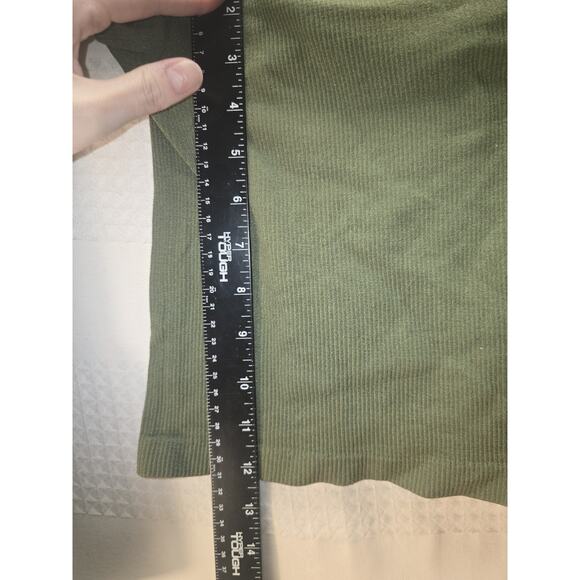 Harper & Ivy Off Shoulder Shirt Womens Size Xs Green Long Sleeve Lace Trim Green - Picture 4 of 6